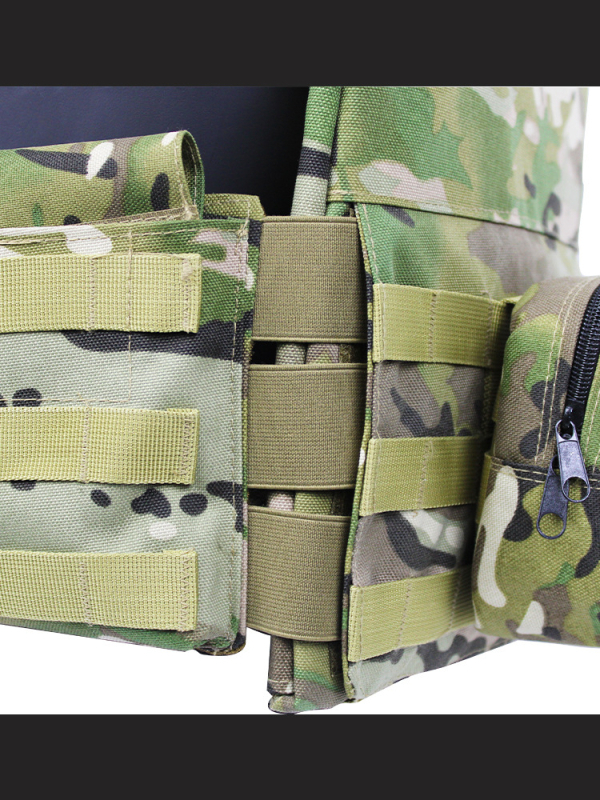 An Yue 6094 Vestă tacticǎ cu eliberare rapidă, camuflaj, țesătură 600D, respirabilă și durabilă, uniformă de antrenament