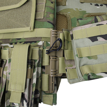 Тактическа жилетка с бързо освобождаване, мултифункционална открита екипировка, камуфлажен модел, плат 600D, износоустойчива и ветроустойчива