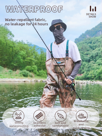 Viengabala ūdensizturīgs makšķerēšanas komplekts no PVC adīta auduma, 80 mm, 1 kabata, Su Yu zīmols