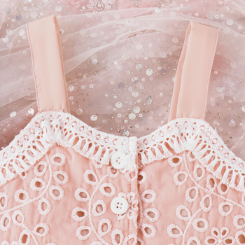 Set pentru copii din două piese: top fără mâneci și șorturi, stil drăguț, amestec bumbac-poliester, pentru fete 3–8 ani, vară și primăvară