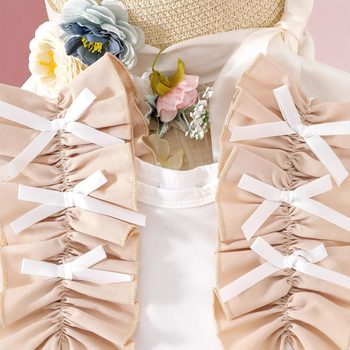 Dječji ljetni dvodijelni komplet za djevojčice: top bez rukava s čipkom i džins šorts s patchworkom, pamuk, za dob 1–3 godine.