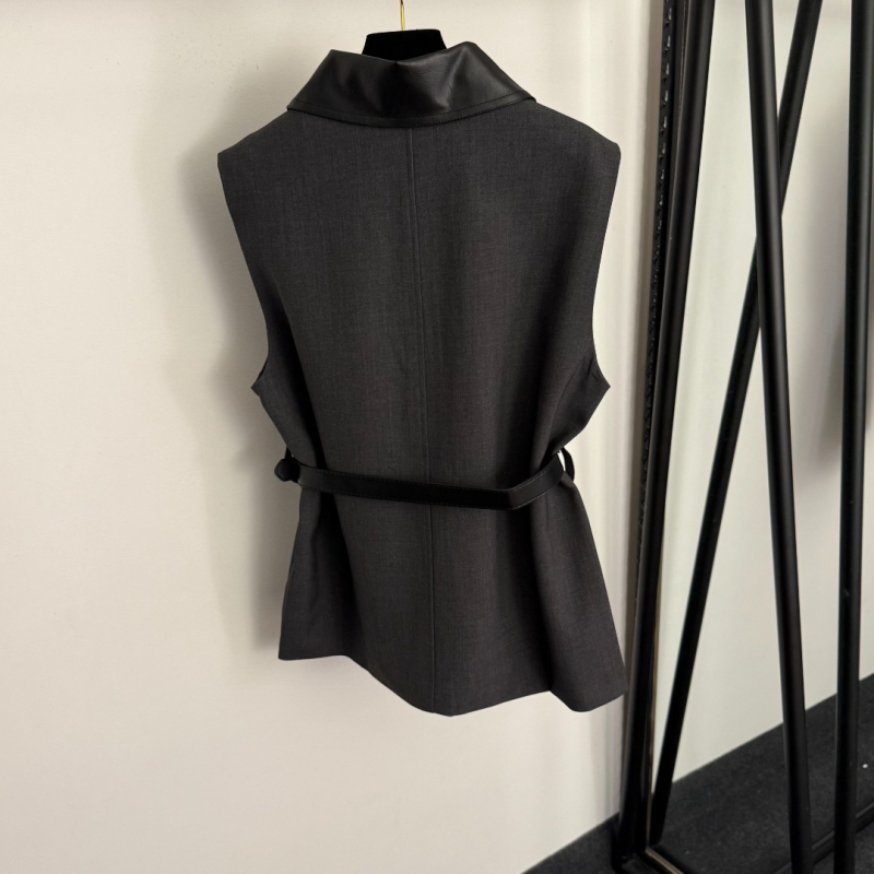 Vesta cu rever în stil casual japonez-coreean, 95% bumbac cu umplutură din bumbac, lungime medie, închidere simplă la nasturi, imprimeu text