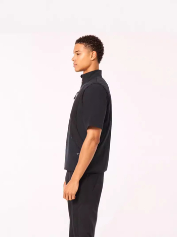 Vesta de lucru - stil montan, fermoar, guler înalt, izolație groasă, căptușeală fleece, mai multe buzunare