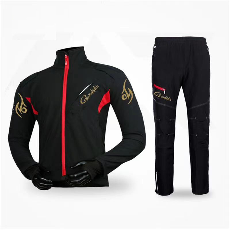 Zvejas softshell jakas komplekts — silta fleece oderē, ūdensnecaurlaidīgs un pret vēju, ātri žūstošs, vienkrāsains, universāls, ziemai, pavasarim un rudenim; piemērots skrējienam, riteņbraukšanai, pārgājieniem un makšķerēšanai