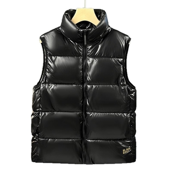 Vesta din bumbac cu glugă, model dungat, croială slim, guler înalt, fermoar frontal