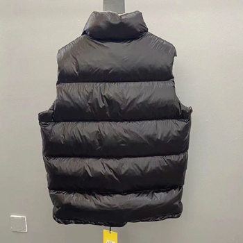 Vesta de puf pentru bărbați, guler înalt, închidere cu nasturi dubli, corduroy gros cu puf de iepure, fără mâneci, Slim Fit