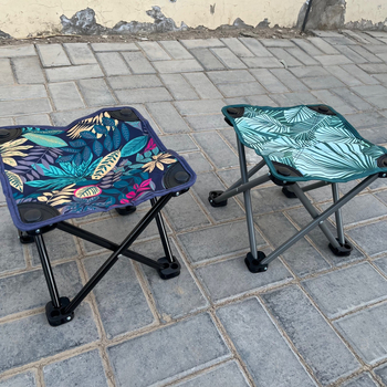 Scaun pliant pentru pescuit în aer liber, cu husă de depozitare, portabil, cu patru picioare