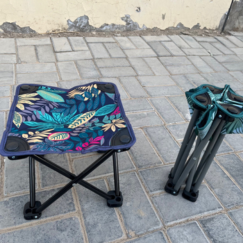 Scaun pliant pentru pescuit în aer liber, cu husă de depozitare, portabil, cu patru picioare