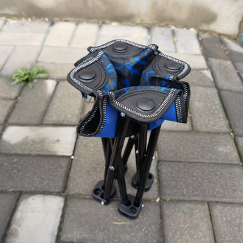 Scaun pliant pentru pescuit în aer liber, cu husă de depozitare, portabil, cu patru picioare