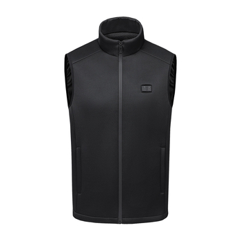 Vesta încălzitoare inteligentă – încălzire în 9 zone cu control dual, temperatură constantă, guler cu fermoar, material din amestec poliester