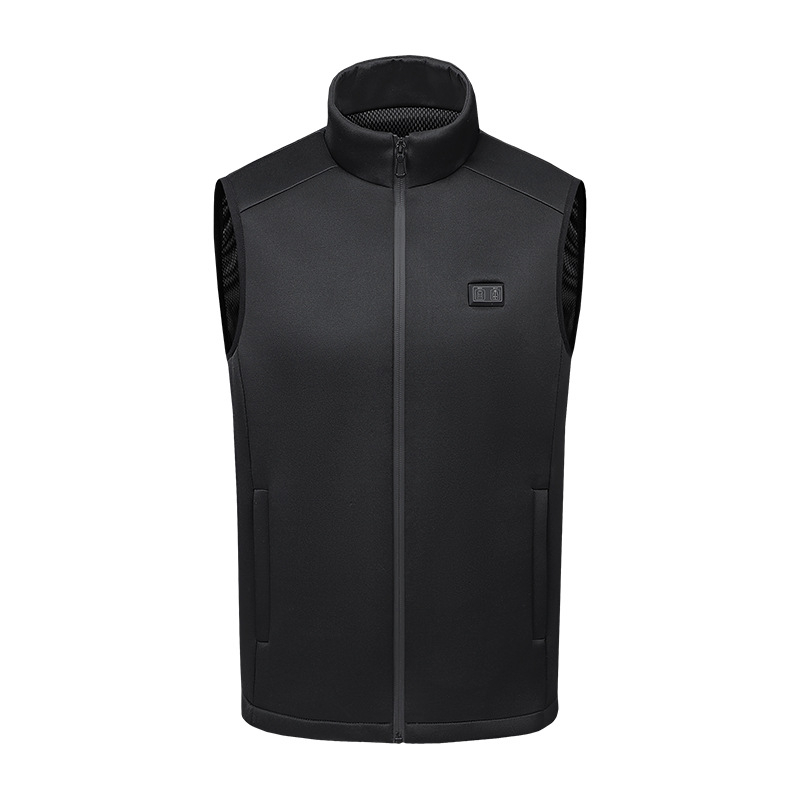 Vesta încălzitoare inteligentă – încălzire în 9 zone cu control dual, temperatură constantă, guler cu fermoar, material din amestec poliester