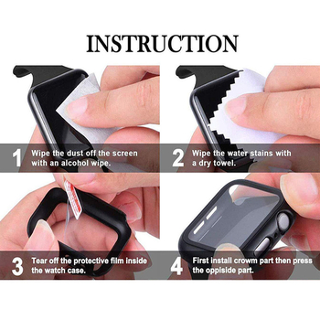 Защитен калъф за Apple Watch S10 с матиран поликарбонат и закалено фолио – всестранна защита, съвместим с iwatch789