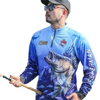 Vīriešu āra makšķerēšanas tops: mitrumu vadotājs, kokvilnas maisījuma audums, pavasara lietošanai, piemērots makšķerēšanai