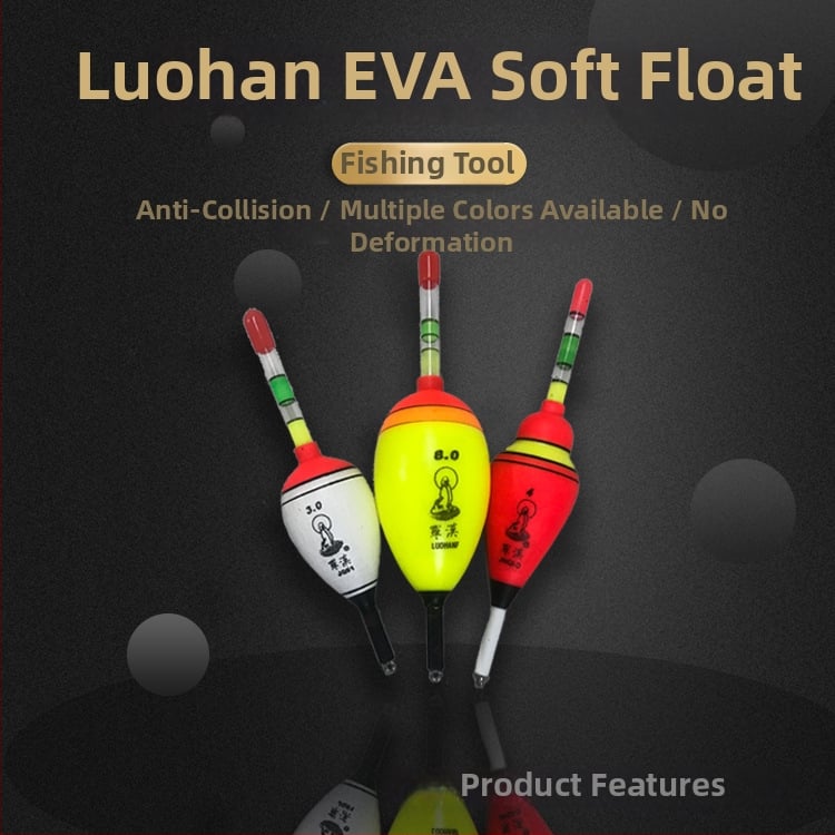 EVA minkšta plūdė su šviesos įdėklu jūros ir uolų žvejybai – ilgas metimas, pilvo plūdė