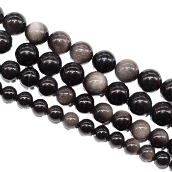 DIY dodaci za nakit – obsidijanske perle, ručna izrada, 7A perle s 8A razdjelnicima, podrijetlo Shanwei