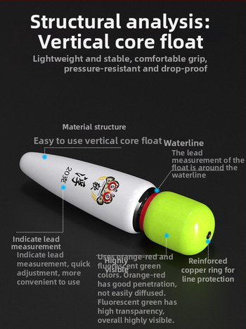 Žvejybos plūdė — minkštas nano, Grass Carp taikymas, ilgas metimas, kompozitinis medžiaga, vertikalus dreifas