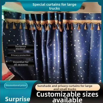 Cortine pentru geamuri laterale de camion mare, din material blackout, prindere prin agățare, protecție solară, personalizabile