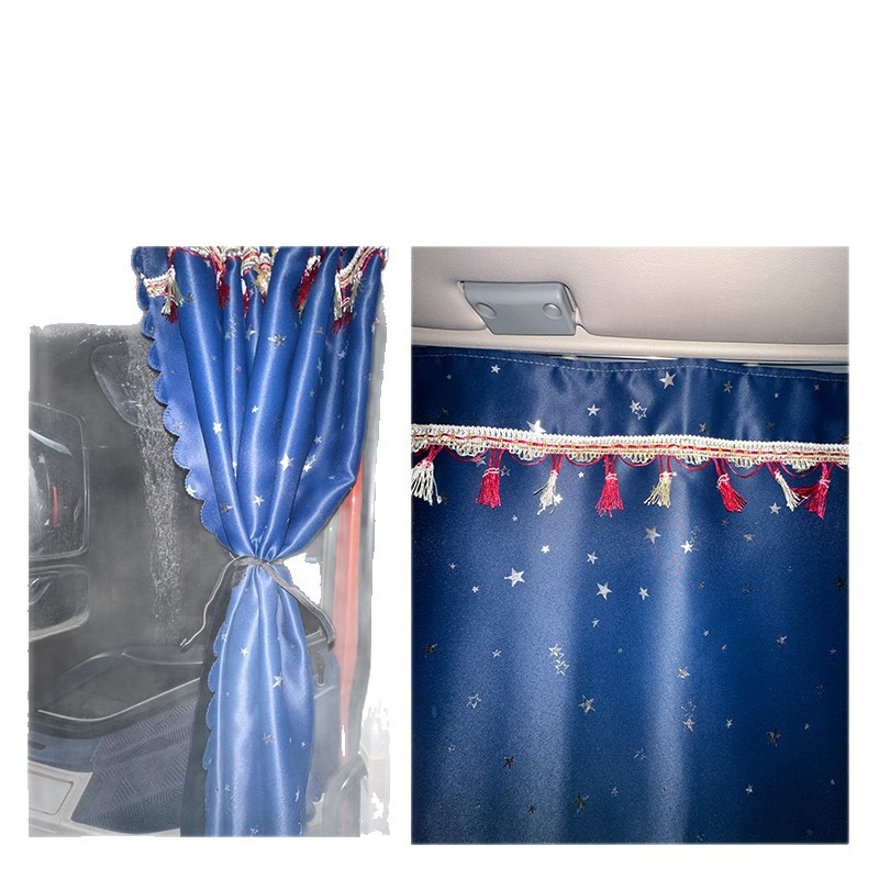 Cortine pentru geamuri laterale de camion mare, din material blackout, prindere prin agățare, protecție solară, personalizabile