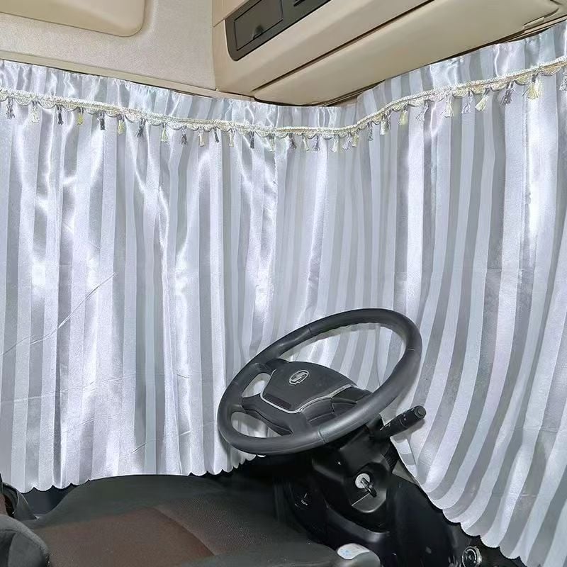 Cortine pentru geamuri laterale de camion mare, din material blackout, prindere prin agățare, protecție solară, personalizabile