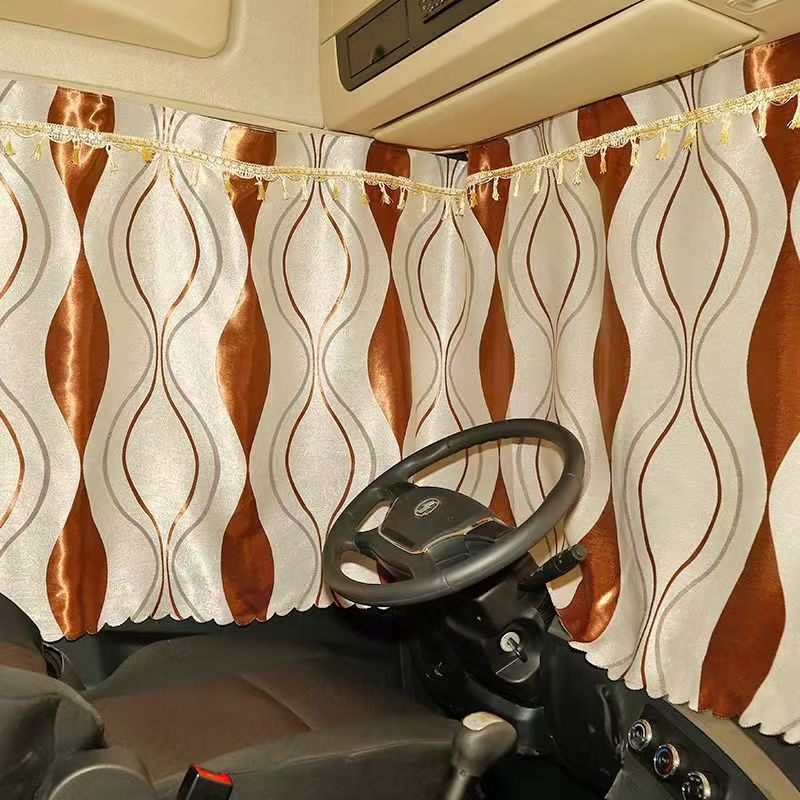 Cortine pentru geamuri laterale de camion mare, din material blackout, prindere prin agățare, protecție solară, personalizabile