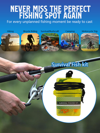 Shark Hunter 19-dijelni komplet za hitne situacije u ribolovu – plovci, mekane mamce, olovne glave, svjetleće imitacije i ribolovna linija