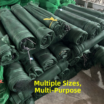 Žvejybos apsaugos tinklinė krepšys, sulankstomas, stora tinkle, smulki tinkle, virvelė