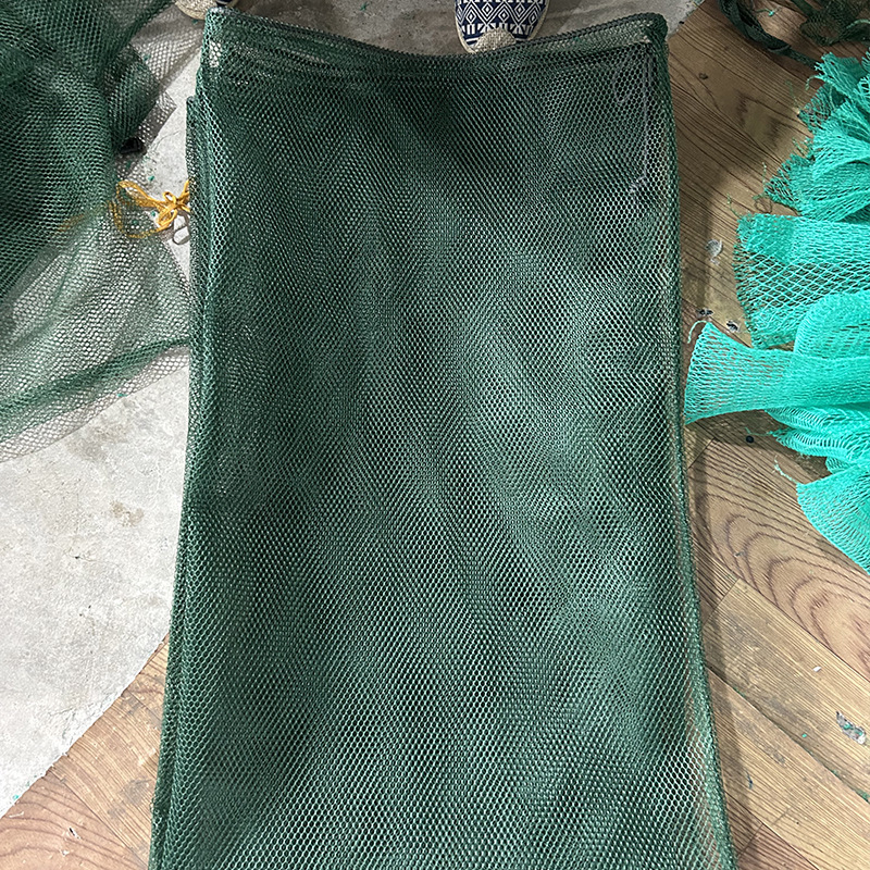 Žvejybos apsaugos tinklinė krepšys, sulankstomas, stora tinkle, smulki tinkle, virvelė