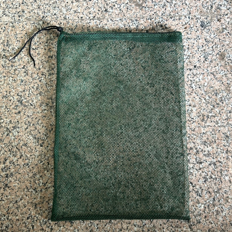 Žvejybos apsaugos tinklinė krepšys, sulankstomas, stora tinkle, smulki tinkle, virvelė