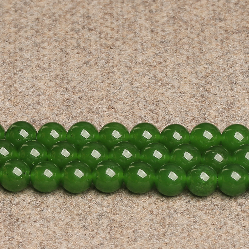 Labave perle od umjetnog jadeita, polirane, prirodni stil, plemeniti uzorak