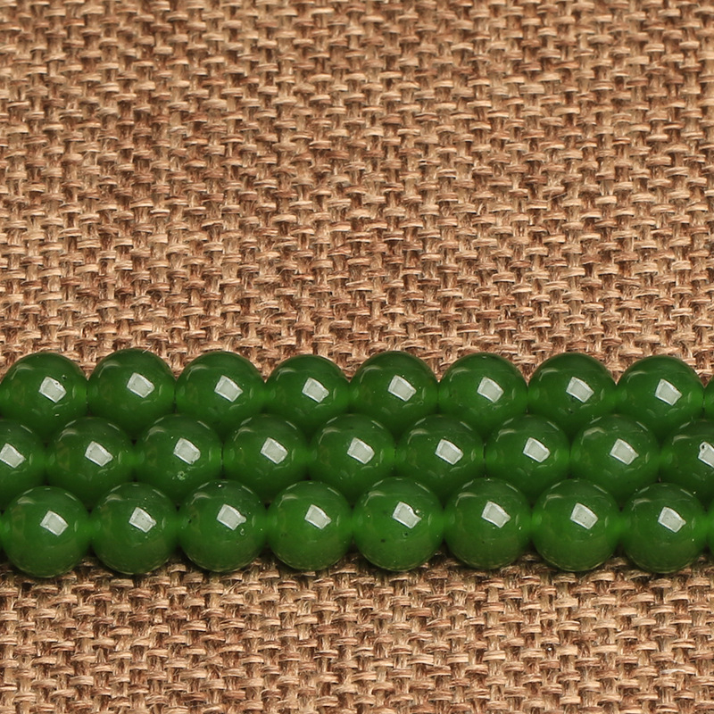 Labave perle od umjetnog jadeita, polirane, prirodni stil, plemeniti uzorak