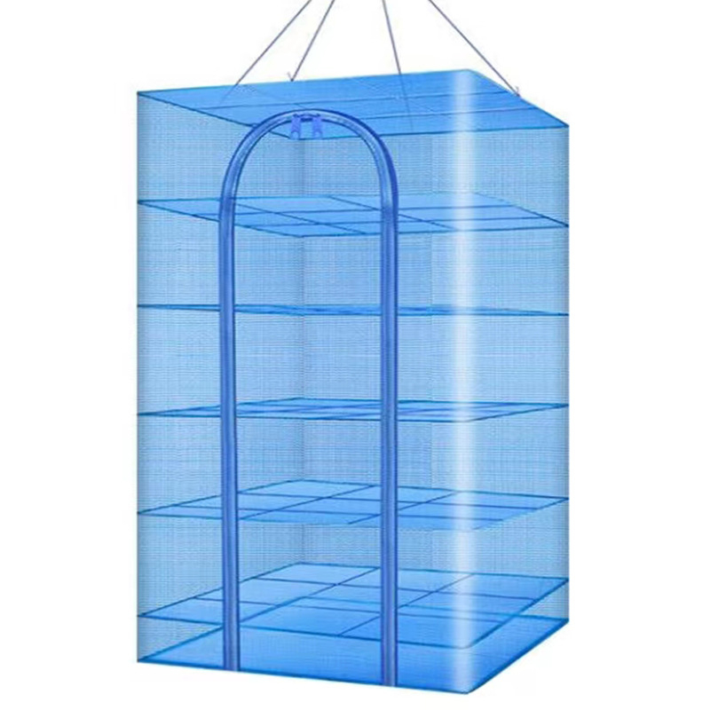 Sklopiva sušilica s PE mrežom, višeslojna, za sušenje povrća, ribe i mesa – protiv komaraca i muha