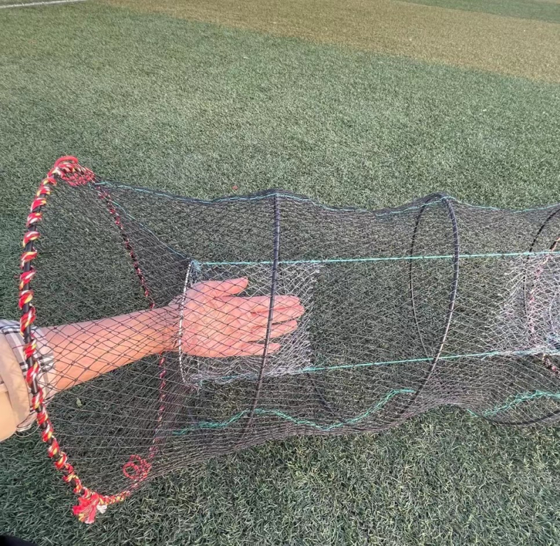 Haitong Sklopiva opružna mreža za ribolov | galvanizirana čelična žica i polietilenska mreža | okrugla mreža za ribe i škampi