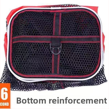 Nailoninė tinklinė krepšys žvejybos apsaugai, nešiojamas, kvadratinė forma