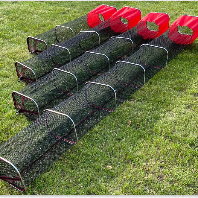 Nailoninė tinklinė krepšys žvejybos apsaugai, nešiojamas, kvadratinė forma