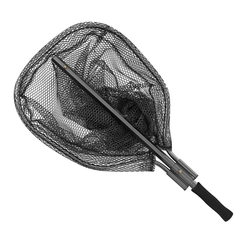 Trokutasta sklopiva mreža za ribolov s teleskopskom aluminijskom šipkom, lagana čvrsta konstrukcija, odvojiva podijeljena mreža za ribolov u jezeru