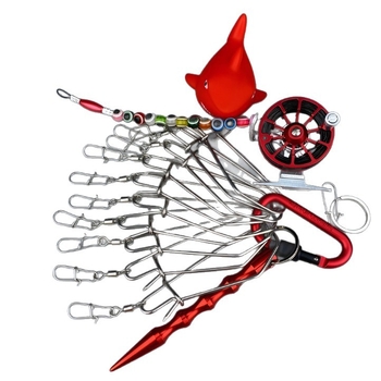 Yin Yu Nadograđeni nehrđajući čelični zaključak za žive ribe – Pribor za varalice, kvadratni dizajn, produženo skladištenje