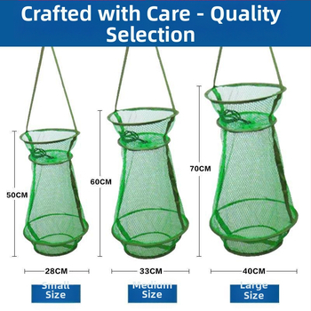 Žvejybos apsauga – nailono tinklinė krepšys su virvele, greitai džiūsta