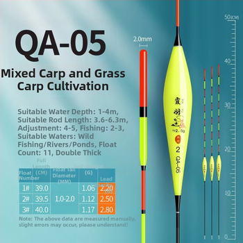 Xiayu nano materijal set plovaka za ribolov - vrlo osjetljivi, hrabri i upečatljivi plovci za plitku vodu