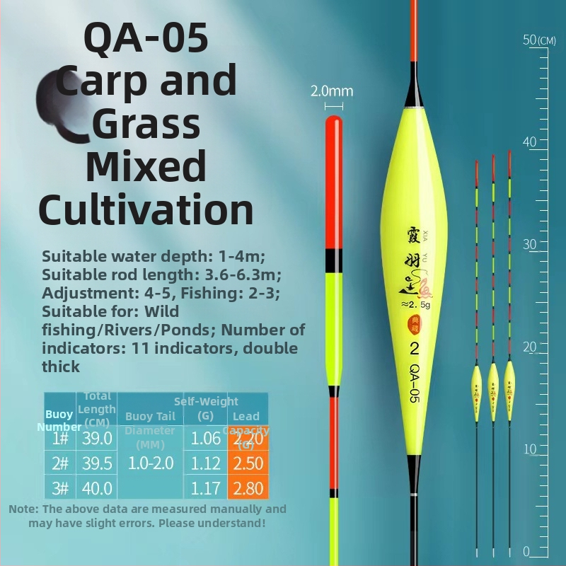 Xiayu nano materijal set plovaka za ribolov - vrlo osjetljivi, hrabri i upečatljivi plovci za plitku vodu