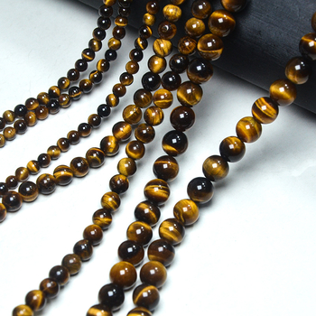 Missstone мъниста от тигрово око, полирани кръгли мъниста, свободни мъниста