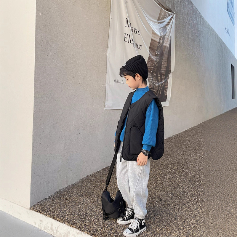 Dječja vesta, kardigan u korejskom stilu, zatvarač, poliester podstava, poliester punjenje, pogodna za jesen i zimu