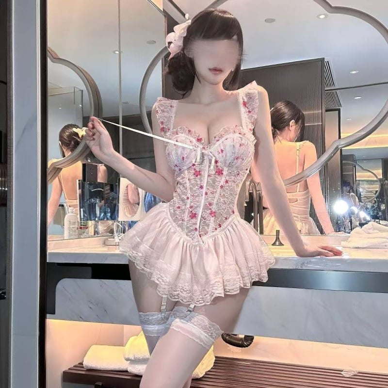 Σετ εσωρούχων push-up με επένδυση στήθους, αμάνικη γιλέκα με τιράντες και φούστα με ρυθμιζόμενες τιράντες — πολυεστέρας, λεπτό ύφασμα 121–140 g/m²