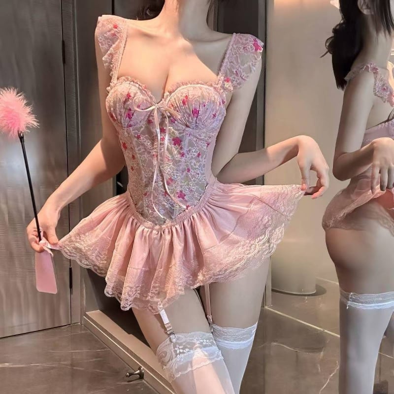 Σετ εσωρούχων push-up με επένδυση στήθους, αμάνικη γιλέκα με τιράντες και φούστα με ρυθμιζόμενες τιράντες — πολυεστέρας, λεπτό ύφασμα 121–140 g/m²