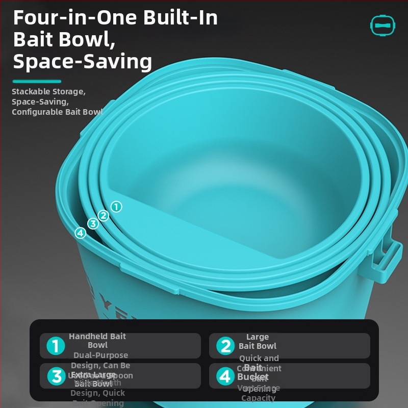 Camper Set posuda za mamce za kampiranje i ribolov, plastična, višenamjenski bazen za mamce