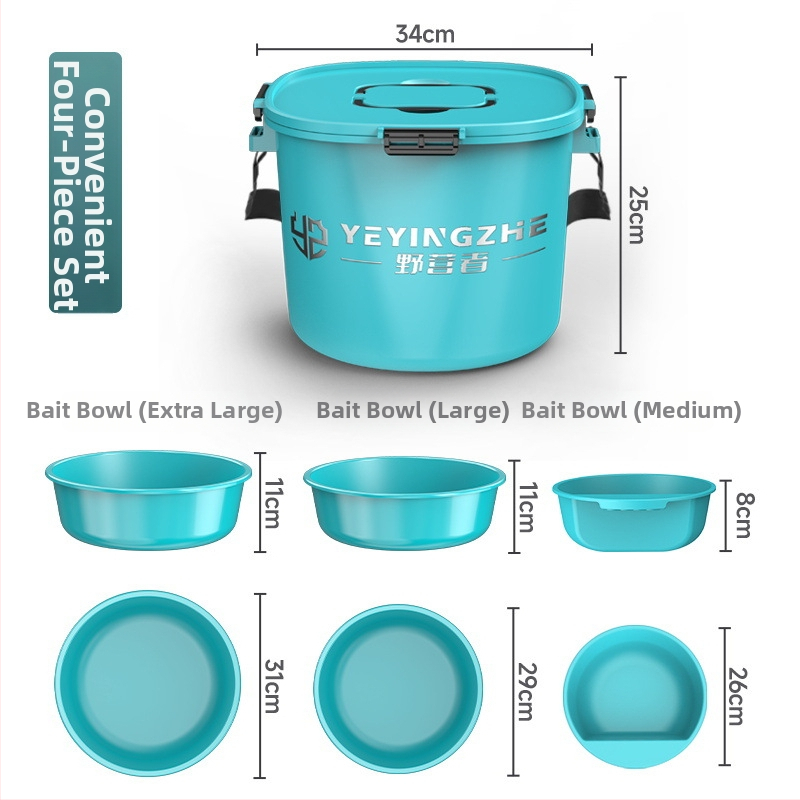 Camper Set posuda za mamce za kampiranje i ribolov, plastična, višenamjenski bazen za mamce