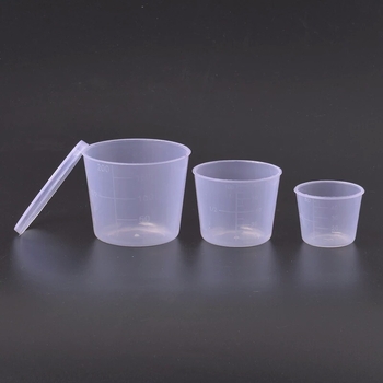 Jinwang Fishing Gear – plastična čaša za mamce, prozirni trodijelni set, ribolovni dodaci