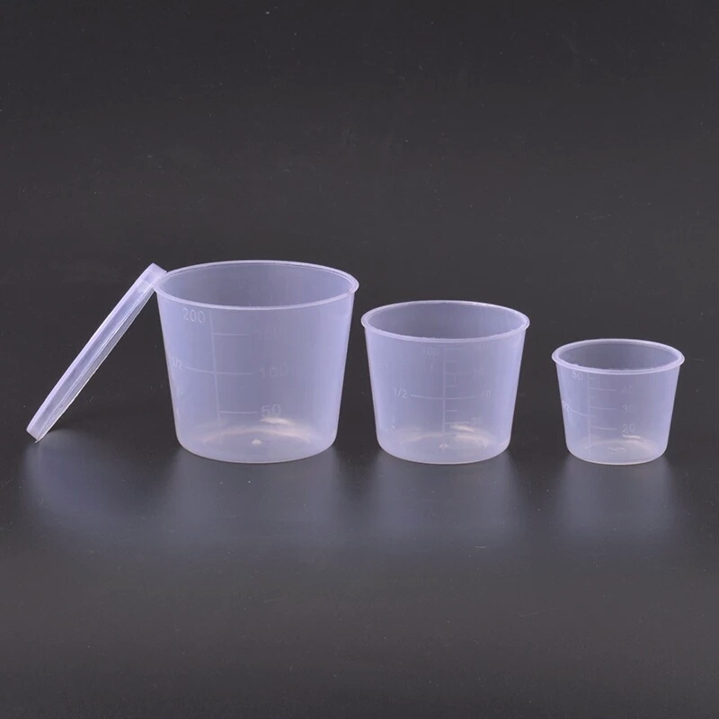 Jinwang Fishing Gear – plastična čaša za mamce, prozirni trodijelni set, ribolovni dodaci