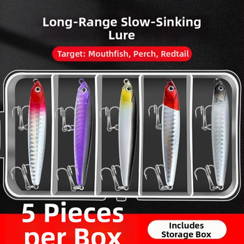 Комплект потъващи моливни примамки за ултра-дълги хвърляния – сладководни риби, тилапия