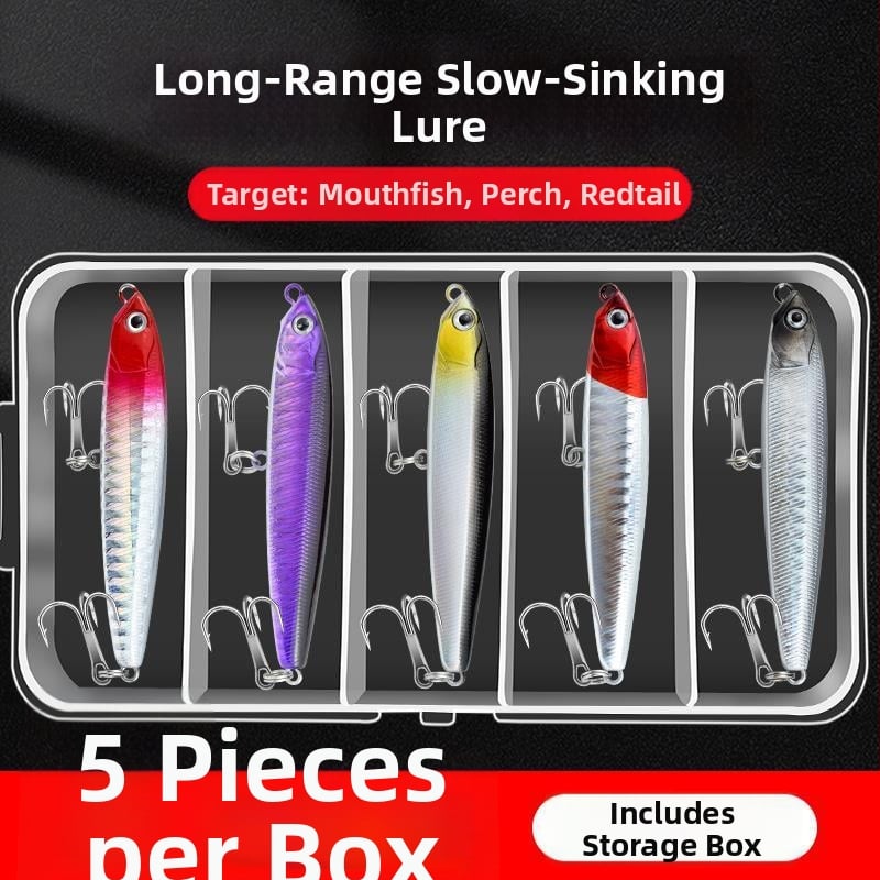 Комплект потъващи моливни примамки за ултра-дълги хвърляния – сладководни риби, тилапия