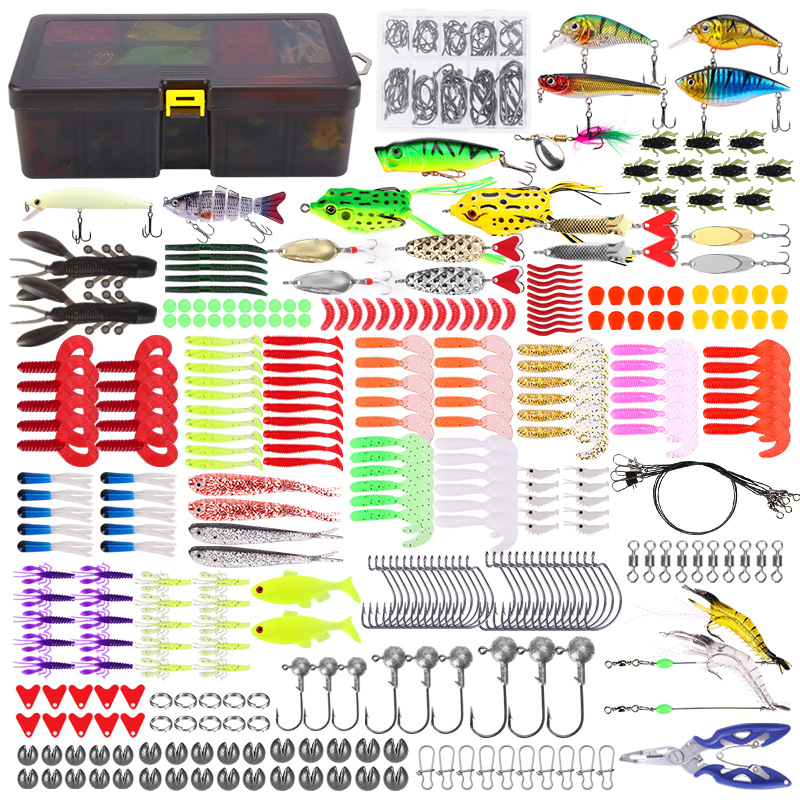 Weihe Sports 439-dijelni set voblera: soft bait, spinner, wave i minnow mamci; materijali: plastika, PVC, olovo